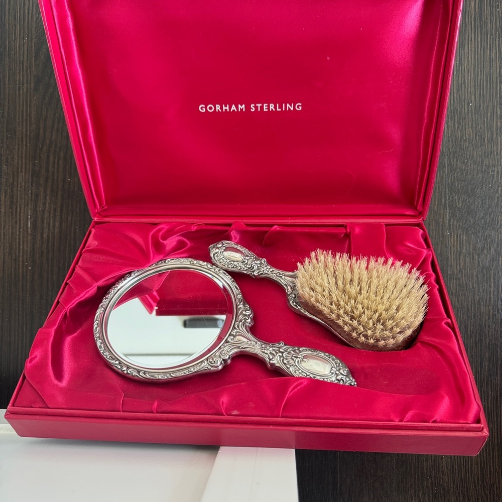 Gorham Sterling Silver Mirror and Brush Set